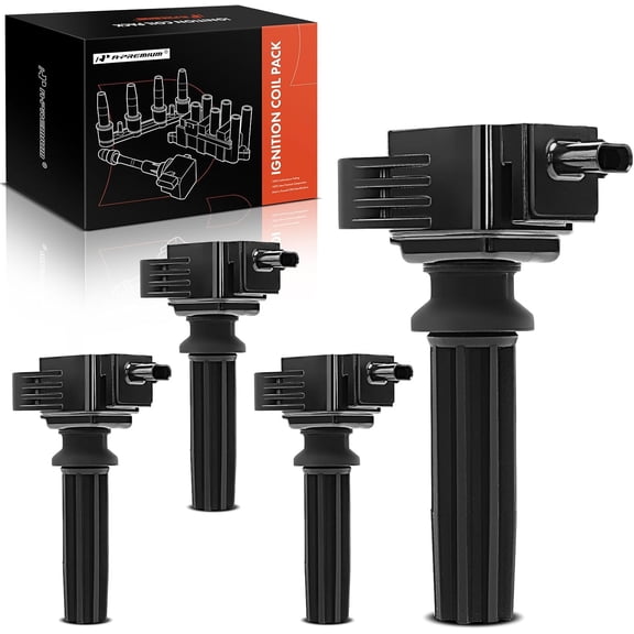 A-Premium Ignition Coil Pack Compatible with Ford EcoSport Edge Escape Explorer Focus Fusion Mustang Lincoln MKC MKT MKZ 2.0L 2.3L 2.5L 4-PC Fits select: 2012-2018 FORD FOCUS SE