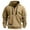 Khaki, variant on WTOBBY Men's Full-Zip Hooded Cardigan Arm Pocket Sportswear Oversized Casual Sweatshirt Jacket Athletic Street Style Breathable Fabric,Army Green L