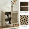 thumbnail image 5 of Tina's Home Boho 31" Rattan 2 Doors Sideboard with 1 shelf, Wooden Storage Cabinet Credenzas Buffet Home Acorn, 5 of 7