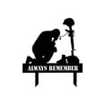 thumbnail image 6 of HELLOYOUNG Metal Soldier Silhouette Sign Yard Decor Memorial Veterans Gift Independence Day Remembrance Wall Sculpture Home Garden Art Rustic Outdoor, 6 of 6