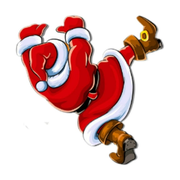 jicheng Santa Claus Toilet Sticker Christmas Decor Funny for Kitchen Restroom Window