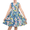 Blue, variant on Sunny Fashion Girls Sleeveless Floral Print Cotton Dress Blue Casual Summer Dresses 4 Years
