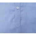 thumbnail image 6 of Atasi Men's Short Sleeve Blue Cotton Slub Mandarin Collar Shirt Ethnic Clothing-XX-Large, 6 of 7