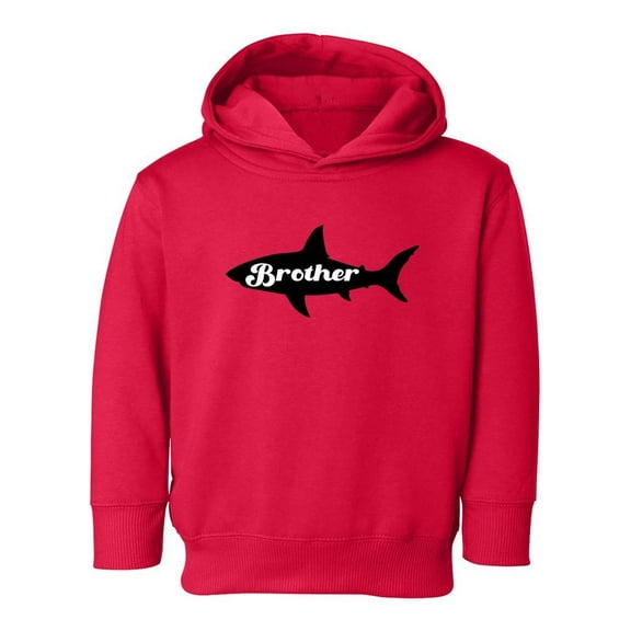 Shark, Brother Lettering Hoodie Toddler -Smartprints Designs, 4 Toddler