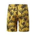 thumbnail image 4 of Apparel Men's Summer Casual Short Pant Casual Hawaiian Style Printed Short Red White And Blue Board Shorts Men Yellow 3X-Large, 4 of 5