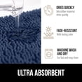 thumbnail image 4 of Bath Rug 24x17, Thick Soft Absorbent Chenille, Rubber Backing Quick Dry Microfiber Mats, Machine Washable Rugs for Shower Floor, Bathroom Runner Bathmat Accessories Decor, Navy, 4 of 6