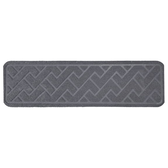 Non Slip Stair Treads Carpet Indoor Step Rugs Reusable Adhesive Stair Mats Polyester Backing Staircase Rugs for Wooden Steps Noise Reducing Washable Dark Grey