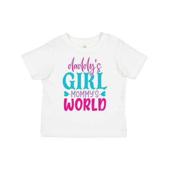 Inktastic Baby Daddy's Girl Mommy's World Cute Design Girls Toddler T-Shirt