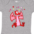 thumbnail image 4 of Inktastic Happy Valentine Cute Red Cartoon Dragon with Hearts Boys or Girls Baby Bodysuit, 4 of 5