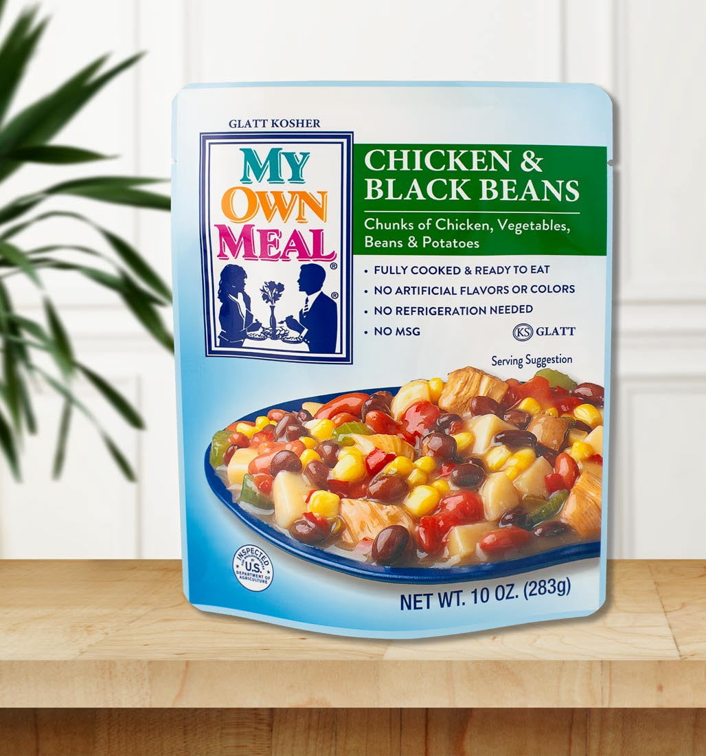 My Own Meals Chicken & Black Beans, Kosher, Shelf Stable, 10 OZ Pack of 6