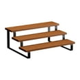 thumbnail image 1 of Soporte para plantas, estante elevador para plantas, soporte de madera para macetas, maceta decorativa Marrón tres capa, 1 of 9