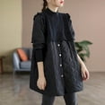 thumbnail image 5 of Chaquetas para mujer, estilo coreano, holgadas, de punto liso, con parches, cárdigans rómbicos, abrigos de manga larga con botones, ropa vintage para mujer, 5 of 5