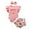 Pink 1, variant on Happy Town Infant Girl Summer Outfits Baby Girl Ruffle Sleeve Tops Floral Shorts Set For 1-18M