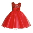 thumbnail image 1 of Coerni Robes de Soirée Sans Manches pour Filles Jolies Robe Princesse Smockée en Tulle à Sequins Robes de Fête de Mariage, 1 of 6