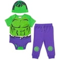 thumbnail image 1 of Disfraz de 3 piezas de Hulk de Marvel Avengers para bebés de 3 a 6 meses, 1 of 7