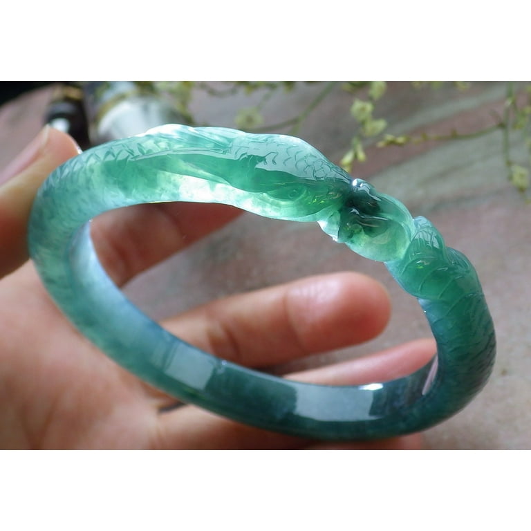 Certified Icy Green Burma 100% Natural A JADE Jadeite Snake
