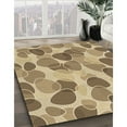 thumbnail image 3 of Ahgly Company Machine Washable Indoor Round Transitional Brown Area Rugs, 4' Round, 3 of 7