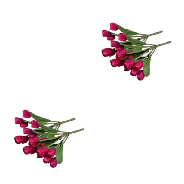 Ramo de flores artificiales Wosthever Tulipanes Falsos 9 Cabezas
