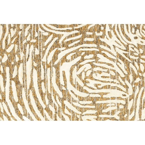 Ahgly Company Indoor Rectangle Contemporary Blanched Almond Beige Abstract Area Rugs, 7' x 9'