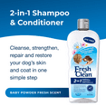 thumbnail image 3 of Pet-Ag Fresh ’n Clean 2-N-1 Conditioning Shampoo, Baby Powder - 18 oz, 3 of 6