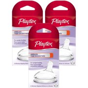 Playtex Angled Nipple - Medium Flow, 2 Count, 3 Pack