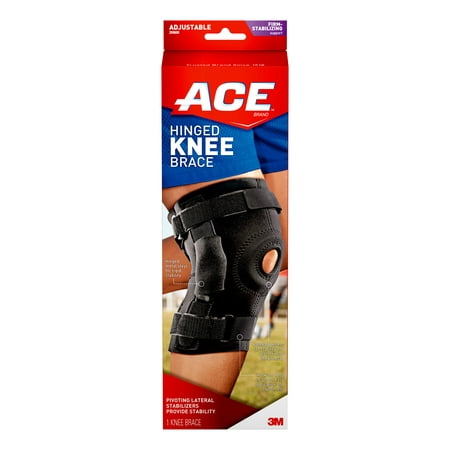 Knee Brace Sports Hinged (ACE Adjustable Hinged Knee Brace Allows Safe Motion and Strong Lateral Stabilization and Support,)