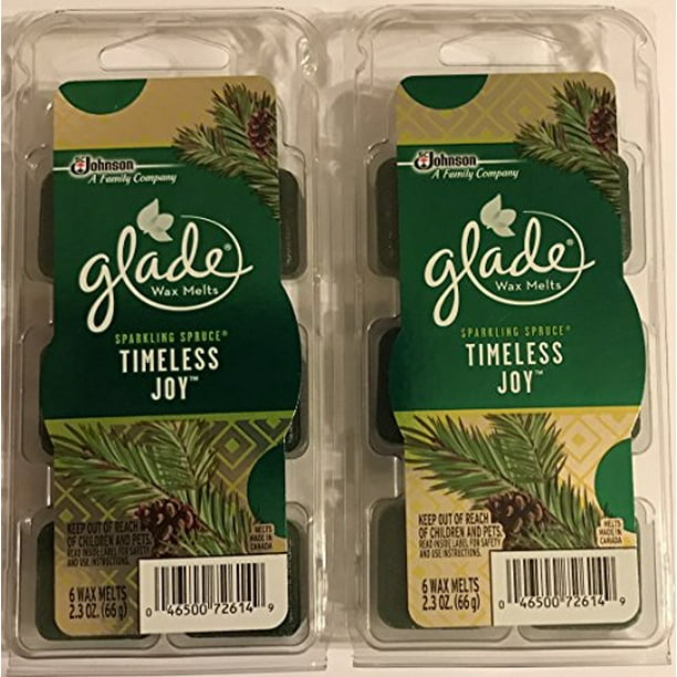 Glade Wax Melts, Sparkling Spruce, 2.3 Oz. (Pack of 6)