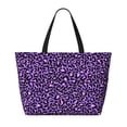 thumbnail image 2 of Fotbe Purple Leopard Bolsa de Viaje para Playa - Resistente al Agua, Bolsa Tote de Gran Capacidad y Ligera con 7 Bolsillos para Mujeres y Hombres, 2 of 7