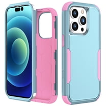 Mantto for iPhone 15 Plus Case, Heavy Duty Shockproof Drop Protective Hybrid 3 Layer Full Body Rugged Military Grade Protection Phone Covers 6.7 Inch 2023 Released, 
Green Pink