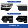 thumbnail image 6 of Karat Black Plastic Microwavable Food Containers (150 Count), 6 of 14