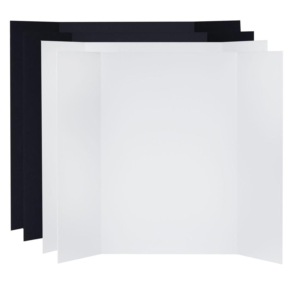 BAZIC White Trifold Presentation Corrugated Display Board 28