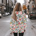 thumbnail image 3 of FOR U DESIGNS Butterfly Rose Womens Oversized Hoodies Sweatshirts Hooded Pullover Size S Hoodie Long Sleeve Down-Shoulder Collar Activewear Tops for Women Loose, 3 of 7