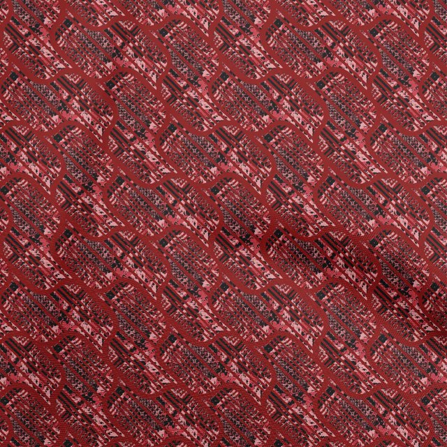 oneOone Georgette Viscose Red Fabric Texture Craft Projects Decor Fabric Printed By The Yard 42 Inch Wide