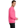 thumbnail image 3 of Port & Company PC78 Mens Core Fleece Crewneck Sweatshirt, Neon Pink - 3XL, 3 of 6