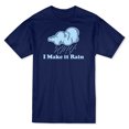 thumbnail image 1 of "I Make It Rain" Quote Raining Cloud Graphic Men's Navy T-shirt, 1 of 1