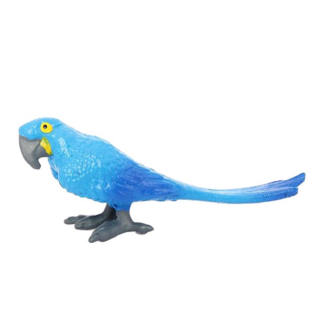 Figura de loro de simulación, decoración de terrario, colección de estatuas de animales, juguete para Azul