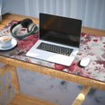 thumbnail image 3 of Long Mouse Pads for Desk,Pioneer Flower Floral Print Pattern Desk Mats on Top Of Desks, Desk Mouse Pad Extra Large with 3mm Non-Slip Base and Stitched Edge for Gaming,Office,Work,Home 35.4"x15.7", 3 of 6