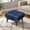 Blue + Leather, variant on SOULART Leather Storage Stool with Metal Legs & Handles, Modern Square Footrest Ottoman with Hidden Storage for Living Room, Black