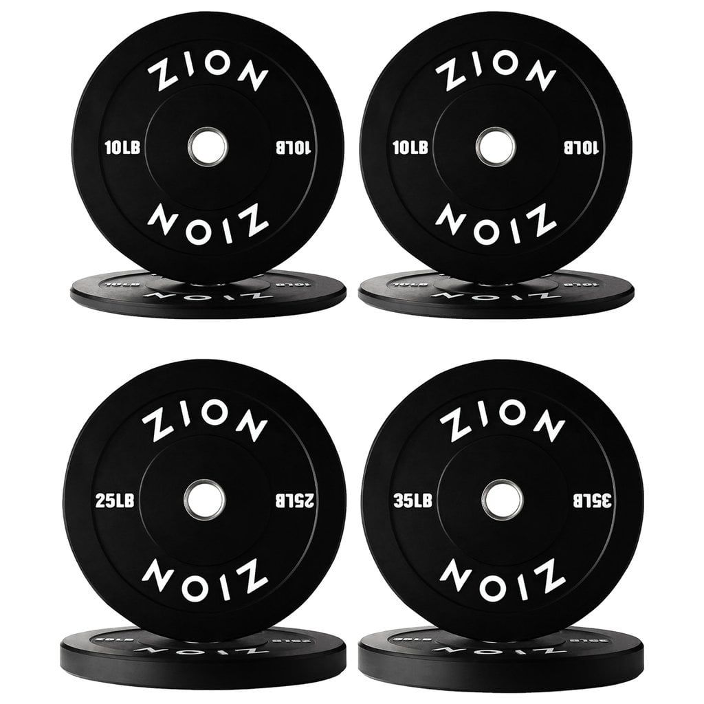 Black Rubber Bumper Plates for Strength and Conditioning Weightlifting Workouts 