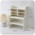 thumbnail image 1 of International Quality Dual-Layer Desktop Organizer - 30cm Length, 8mm Thick Plastic Storage Rack for Cosmetics, Books & Office Supplies - Dustproof, Moistureproof, Space-Saving Design for Home, Dorm, 1 of 6