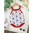thumbnail image 5 of Bagilaanoe 0-24M Infant Baby Girl 4th of July Clothes Independence Day Outfits Stars Print Romper Sleeveless Playsuit Summer Clothing, 5 of 8