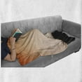 thumbnail image 6 of Teen Room Soft Flannel Fleece Throw Blanket, Motorcycle Jumping over the Hills Horizon Sports Hobby Scenery, Cozy Plush for Indoor and Outdoor Use, 50" x 60", Seal Brown Vermilion, by Ambesonne, 6 of 6