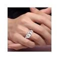 thumbnail image 2 of RYLOS Mens Rings 14K White Gold Classic Design 7X5MM Oval Gemstone & Diamond  Opal October Birthstone Ring Size 9, 2 of 6
