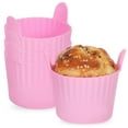 thumbnail image 1 of OULII Moules à Muffins en Silicone 4 Pcs Roses Faciles à Utiliser Flexibles pour Friteuse à Air Chaud, 1 of 8