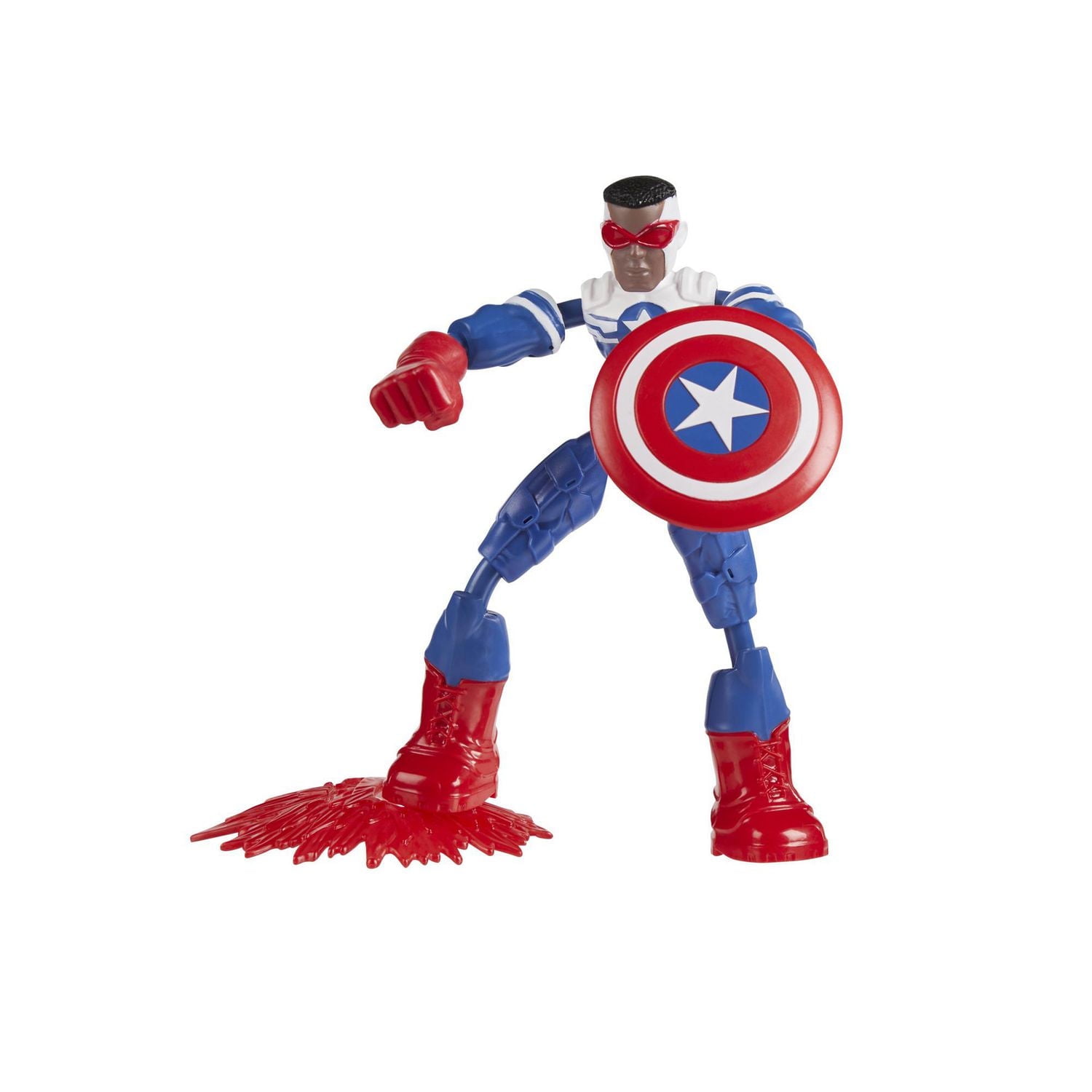 Marvel Avengers Bend And Flex Action Figure Toy, 6-Inch Flexible Captain America Super Hero Figure, Includes Accessory, For Kids Ages 4 And Up