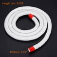 thumbnail image 2 of Unique Bargains 6.57ft x 0.75inch Ceramic Fiber Rope, Round Braided Rope High-Temperature Gasket Seal for Boiler Furnace Oven Kiln Casting, White, 2 of 4