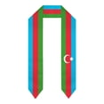 thumbnail image 7 of Azerbaijan Flag Thick Graduation Sash Stole Scarf Double Sided Honor Stole For Graduation Students Class Of 2024, 7 of 7