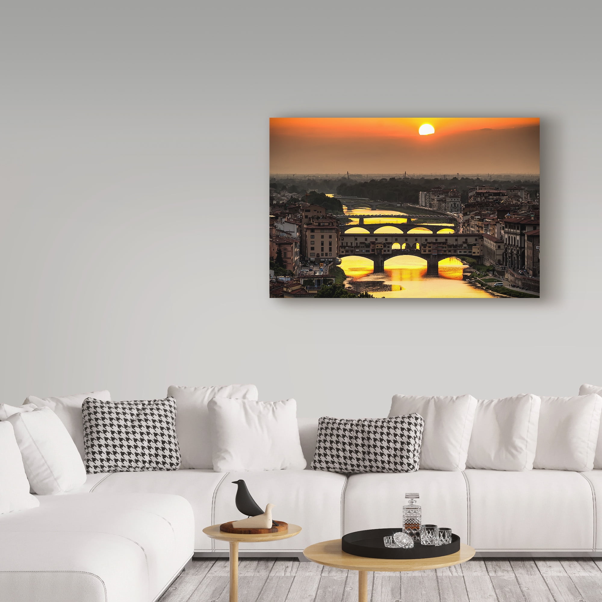 Trademark Fine Art 'Sunset In Florence' Canvas Art by Giuseppe Torre