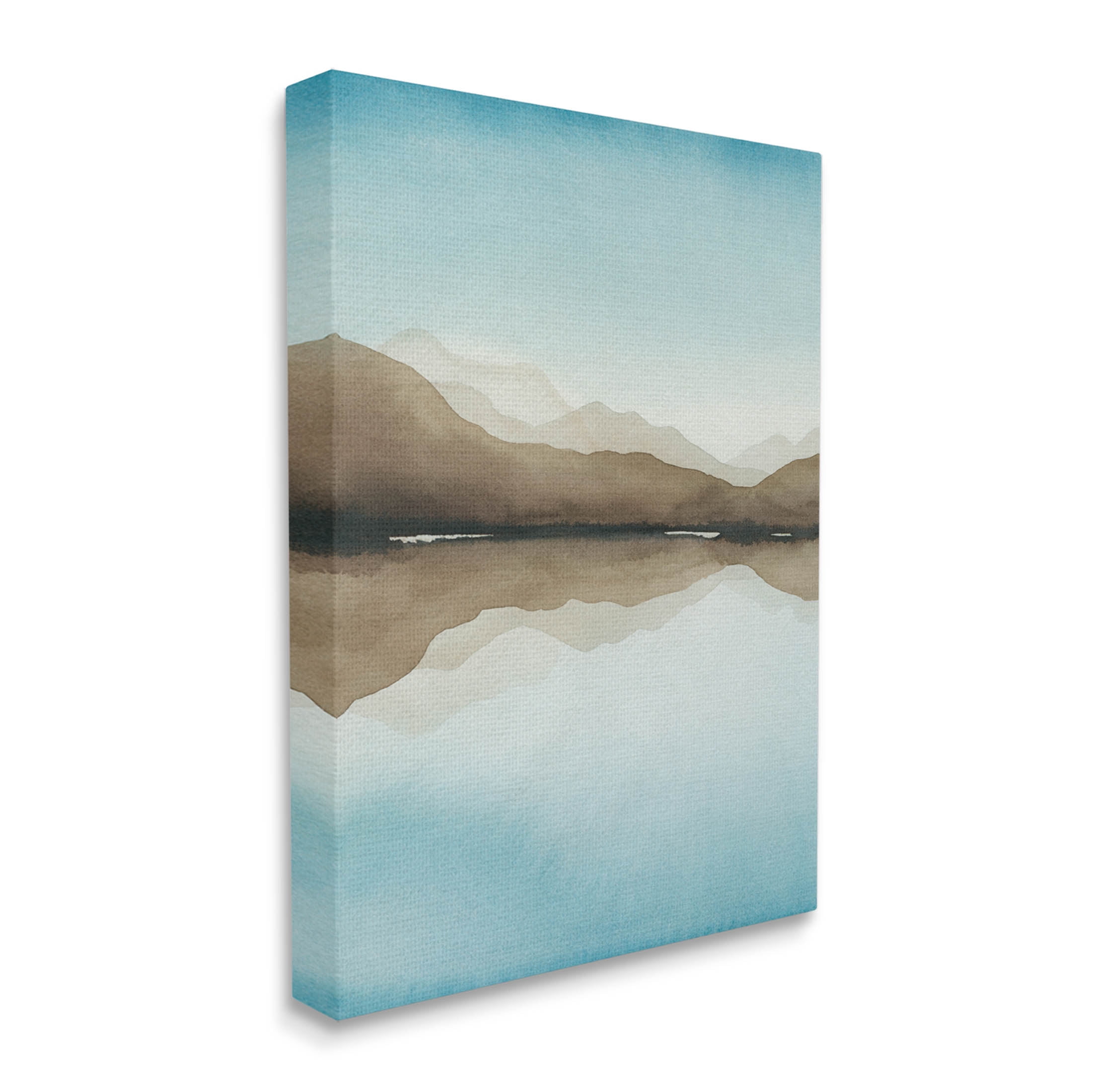 Stupell Industries Modern Mountains Lake Reflection Painting Gallery Wrapped Canvas Print Wall Art, Design by Grace Popp