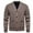 Coffee, variant on Cavosen Men's Knit Cardigan Sweater Lapel Long Sleeve Button Down Coat with Pockets Solid Color Versatile Fall Clothes